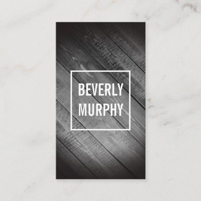 Cartão De Visita Madeira aflada com embelezamento e vinheta (Frente)