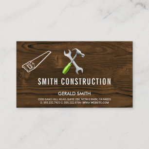 Cartão De Visita Madeira   Construção de carpintaria   Construtor