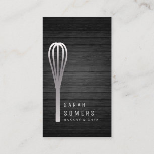Cartão De Visita Madeira de panificação de uísque Dourada moderna