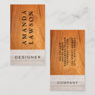 Cartão De Visita Madeira e mármore