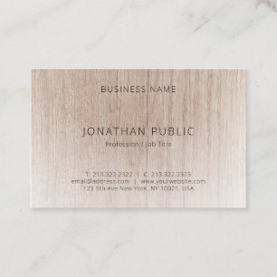 Cartão De Visita Madeira elegante parece Design moderno simples Mod