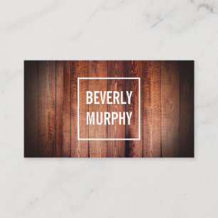 Cartão De Visita Madeira russa com embelezamento e Vignette