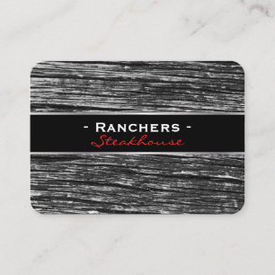 Cartão De Visita Madeira russa e preta com revestimento prateado