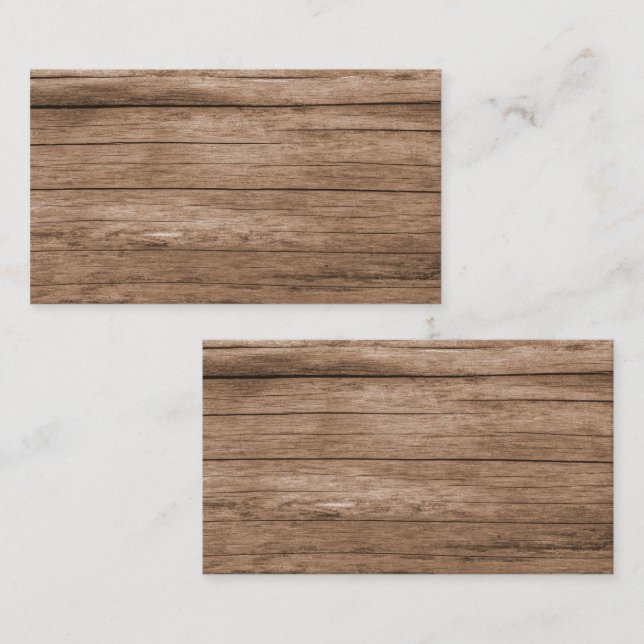 Cartão De Visita Madeira Rústica (Frente/Verso)