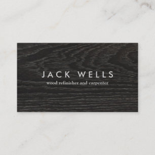 Cartão De Visita Madeira Rústica Escura Carpinteiro