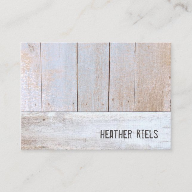 Cartão De Visita Madeira Rústica legal do País Recuperada (Frente)