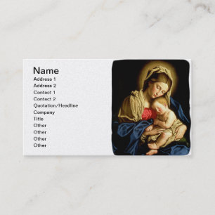 Cartão De Visita Madonna e criança Jesus - Sassoferrato