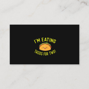 Cartão De Visita Mãe grávida Anunciar Presente Estou Comendo Taco