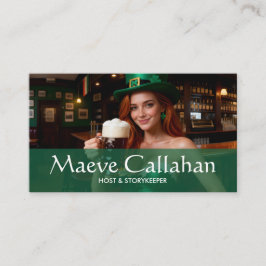 Cartão De Visita Maeve in Emerald Corset Irish Pub St Patrick's Day