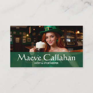 Cartão De Visita Maeve in Emerald Corset Irish Pub St Patrick's Day