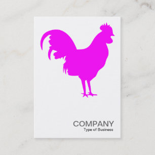 Cartão De Visita Magenta Cockerel - Branco