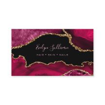 Magenta Red Agate em preto