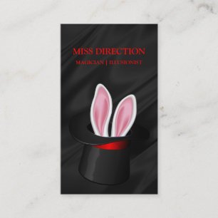 Cartão De Visita Maggie Hat Rabbit Magic Top Satin