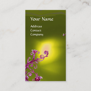 Cartão De Visita MAGIC BERRIES MONOGRAMA amarelo