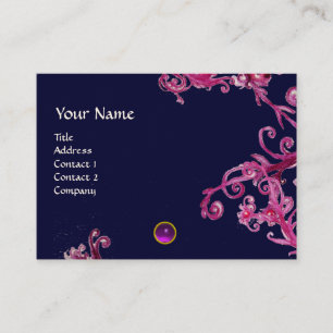 CARTÃO DE VISITA MAGIC BERRIES PURPLE AMETIST GEM MONOGRAM