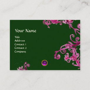 CARTÃO DE VISITA MAGIC BERRIES PURPLE AMETIST GEM MONOGRAM