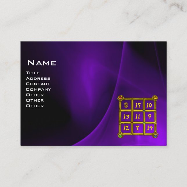 Cartão De Visita MAGIC SQUARE 33, Purple Black (Frente)