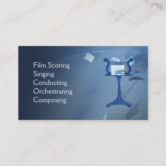 Cartão de visita mágico da sinfonia (Frente)