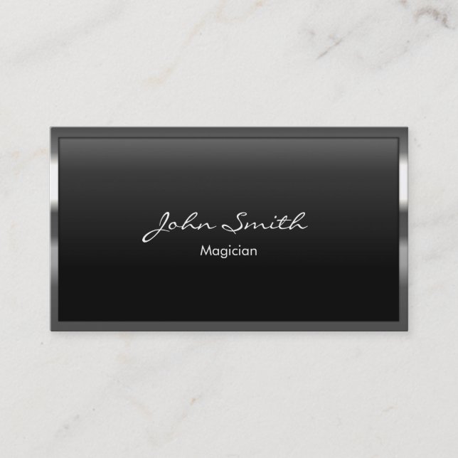 Cartão De Visita Mágico profissional da beira do metal (Frente)