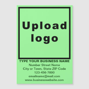 Cartão de visita magnética de 5" x 7" verde claro