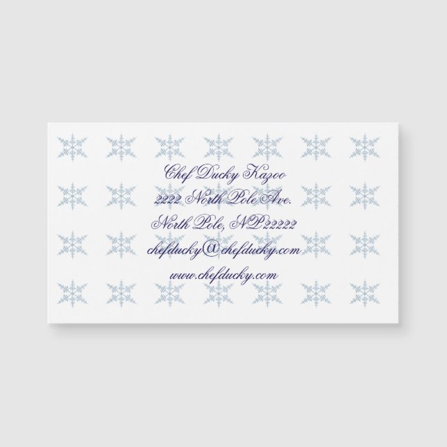 cartão de visita magnético (Frente)