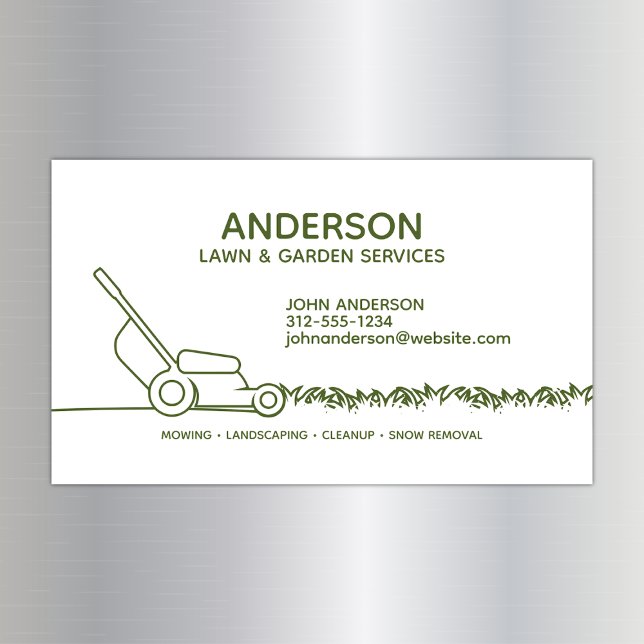 Cartão de visita magnético de limpeza do Home & Of (Criador carregado)