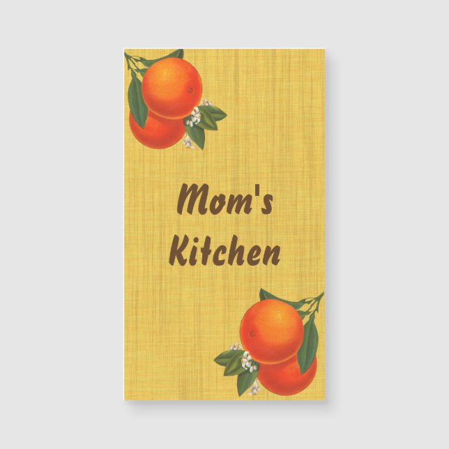 Cartão de visita Magnético Personalizado de Laranj (Frente)