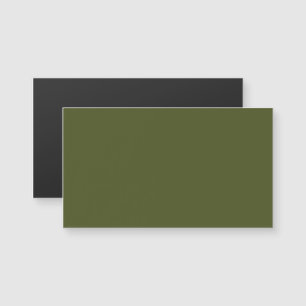 Cartão de Visita Magnético Verde Exército