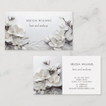 Magnólia 3D Branca Elegante