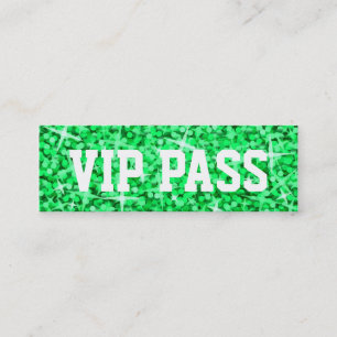 Cartão de visita magra Verde 'VIP PASS'