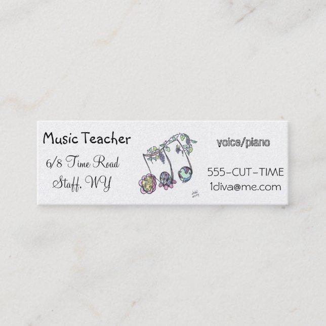 cartão de visita magro (Frente)