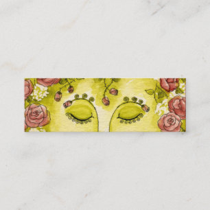 Cartão de visita magro da ninfa cor-de-rosa