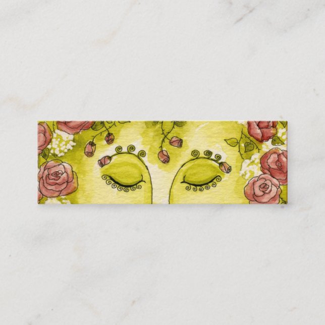 Cartão de visita magro da ninfa cor-de-rosa (Frente)