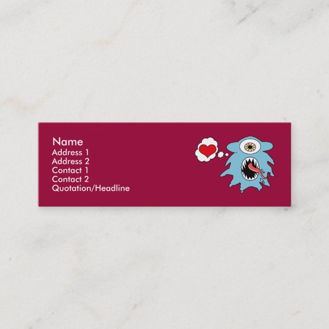 Cartão de visita magro de Jelli Luv (Frente)