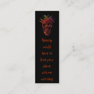 cartão de visita magro do crânio