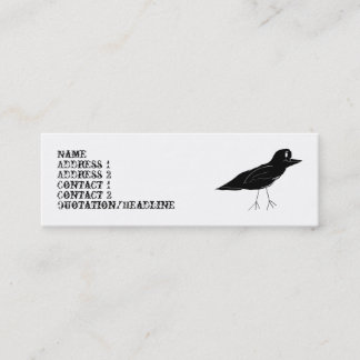 Cartão de visita magro do melro (branco)