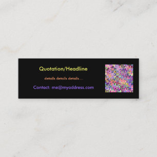 Cartão de visita magro dos artistas brilhantes