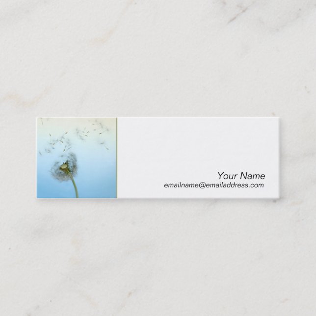 Cartão de visita magro - faça um desejo (Frente)