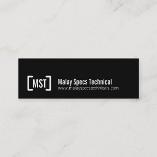 Cartão de visita magro preto & branco profissional