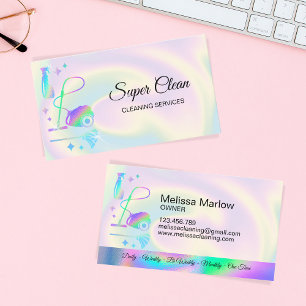 Cartão De Visita Maid Clearing House Clearing Services HOLOGRAPH Bu