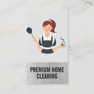 Cartão De Visita Maid com Pasta e Spray de limpeza