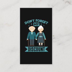Cartão De Visita Mais velho Cidadão Desconto Avós Aposentados