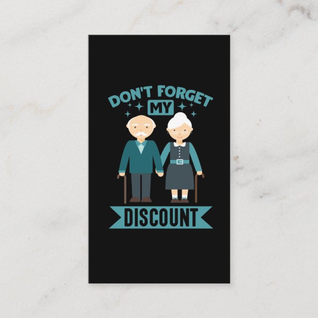 Cartão De Visita Mais velho Cidadão Desconto Avós Aposentados (Frente)