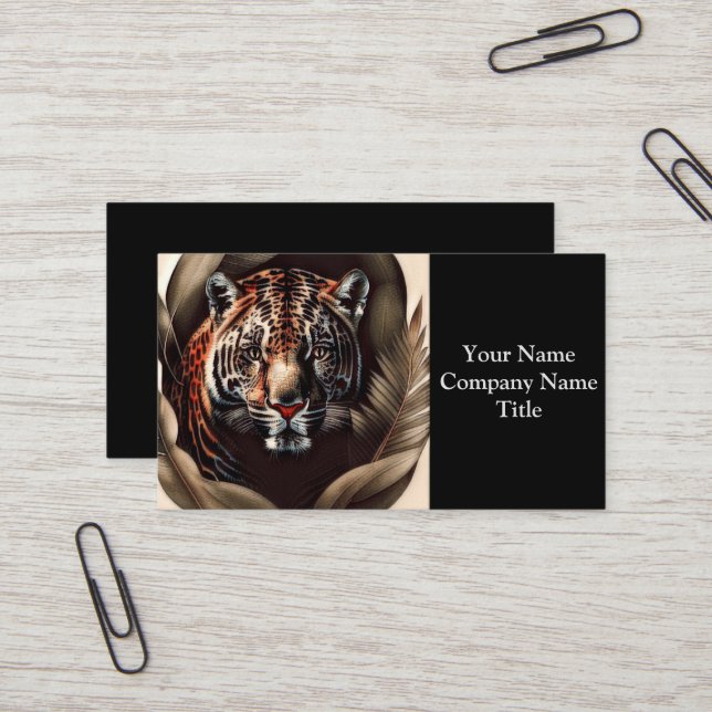 Cartão De Visita Majestade Jaguar - Rei Da Selva (Frente/Verso In Situ)