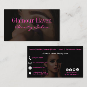 Cartão De Visita Makeup Artist Black