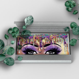 Cartão De Visita Makeup Artist Brow Eyelash Drives Dourados Hológra