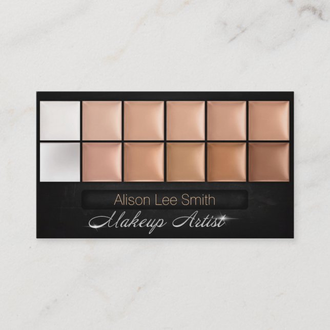 Cartão De Visita Makeup Artist / Cream Eyeshadow Palette (Frente)