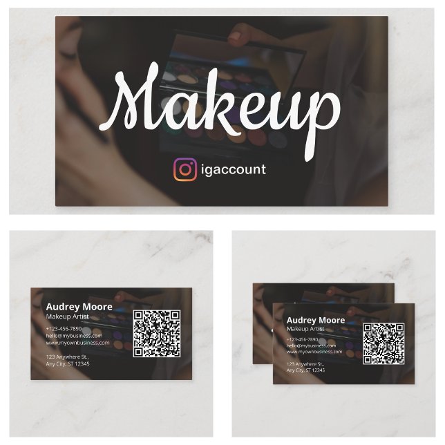 Cartão De Visita Makeup Artist Elegant Trendy Design (Makeup Artist Elegant Trendy Design Business Card
)