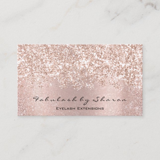 Cartão De Visita Makeup Artist Event Beauty Blogger Glitter Lux (Frente)