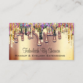 Cartão De Visita Makeup Artist Event Planner Wedding Drives Dourado